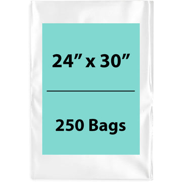 Clear Poly Bags 3 Mil Size: 24 inch (width) X 30 inch (Height) Pack of 250 Bags